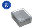 Plastic Enclosure with Clear Lid Universal 240x191x106mm Light Grey Polycarbonate IP66 / IP68 / IK07